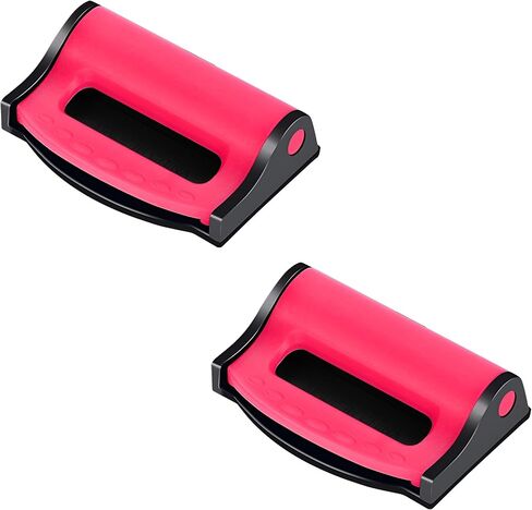 Car Seatbelt Adjuster, 2PCS Comfortable Vehicle Shoulder Neck Strap Locking Clips for Adults Kids, Adjustable Automotive Seat Belts Positioner, Universal Fit (Night Glow Pink) in Saudi Arabia