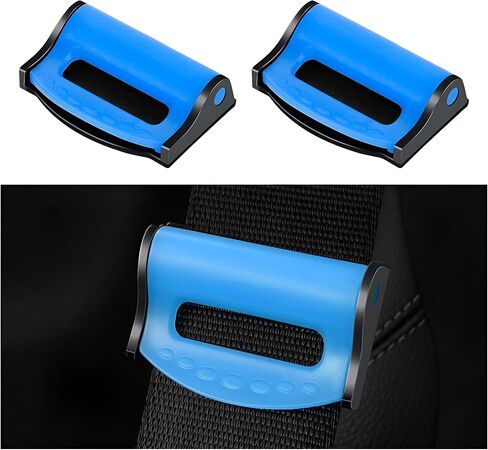 Car Seatbelt Adjuster, 2PCS Comfortable Vehicle Shoulder Neck Strap Locking Clips for Adults Kids, Adjustable Automotive Seat Belts Positioner, Universal Fit (Night Glow Pink) in Saudi Arabia
