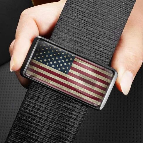 2PCS American Flag Car Seatbelt Adjuster car Universal Car Seat Belt Pads Cover for More Comfortable Driving, Seat Belt Shoulder Strap in Saudi Arabia