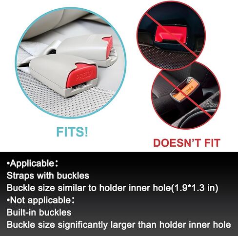 PSLER 4PCS Seat Belt Buckle Holder， Silicone Booster Makes Back Seat Buckle Stand Up for Easy Fastening, Secure & Universal Fit for Booster Seat, Seniors，Car, SUV, Van Accessories (Black) in Saudi Arabia