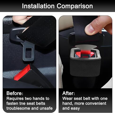 PSLER 4PCS Seat Belt Buckle Holder， Silicone Booster Makes Back Seat Buckle Stand Up for Easy Fastening, Secure & Universal Fit for Booster Seat, Seniors，Car, SUV, Van Accessories (Black) in Saudi Arabia