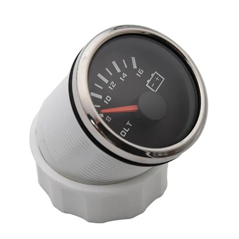 Signal 52mm Boat Car Gauges Fuel Level Gauge Voltmeter 8-16V Oil Press 0-10Bar Water Temp Meter Rudder Angle Indicator(Silver) in Saudi Arabia