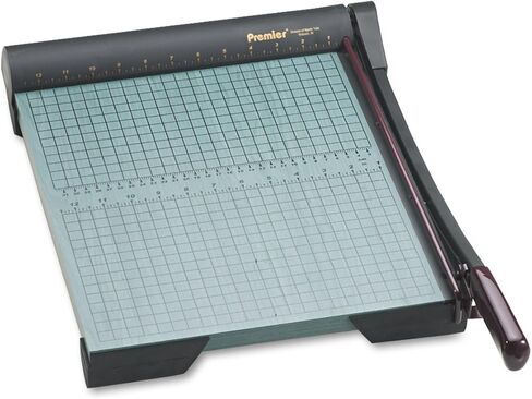 Martin Yale W15 Premier GreenBoard Wood Series Paper Trimmer, 14-3/4" Cutting Length, 20 Sheets Capacity, Heavy-duty 3/4" thick wood base, Ergonomic soft-grip handle in Kuwait