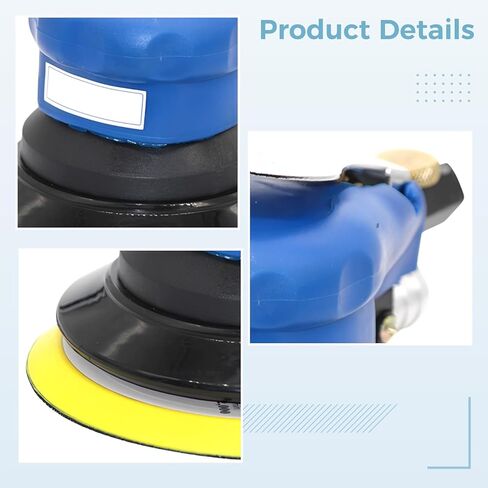 5 In / 125 Mm Pneumatic Orbital Sander For Auto Body, Industrial Grade Palm Sander For Woodworking in Kuwait