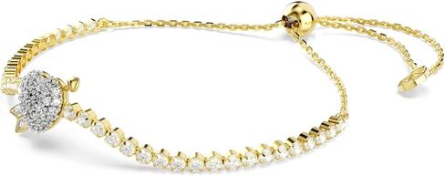 Swarovski Idyllia bracelet, Mixed cuts, Heart with arrow, White, Gold-tSwarovski One plated in Saudi Arabia