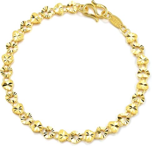 CHOW SANG SANG 999.9 24K Gold Chinese Gifting Collection Price-by-Weight 7.11g Gold Bracelet for Women 40224B | 6.6", 17 in Saudi Arabia