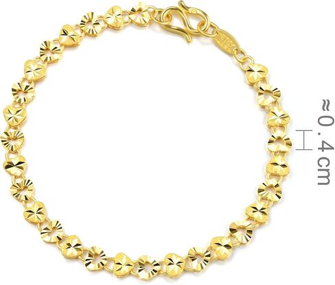 CHOW SANG SANG 999.9 24K Gold Chinese Gifting Collection Price-by-Weight 7.11g Gold Bracelet for Women 40224B | 6.6", 17 in Saudi Arabia