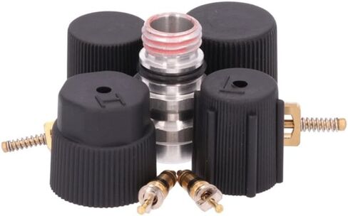 Replacement A/C Caps and Valve Core Seal Kit fits Plymouth Breeze, Voyager, Grand Voyager, Acclaim 4-Cyl (2.4L / 2.5L) in Saudi Arabia