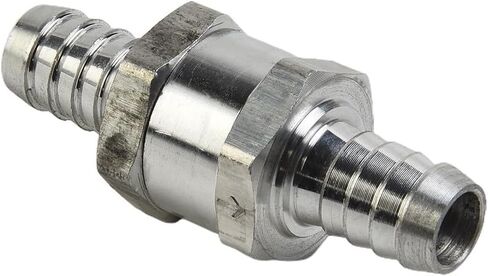 Aluminum Non-Return Check Valve for Fuel, Air, Water, and Bio-Oil Lines – Inline One-Way Valve, 6/8/10/12 mm Tube ID, Silver(12mm) in Saudi Arabia