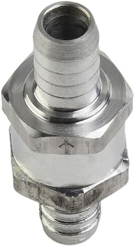 Aluminum Non-Return Check Valve for Fuel, Air, Water, and Bio-Oil Lines – Inline One-Way Valve, 6/8/10/12 mm Tube ID, Silver(12mm) in Saudi Arabia