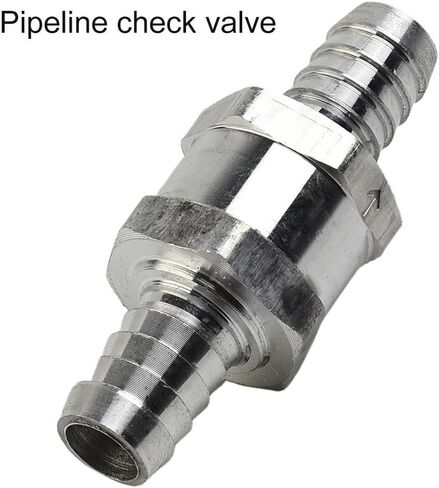 Aluminum Non-Return Check Valve for Fuel, Air, Water, and Bio-Oil Lines – Inline One-Way Valve, 6/8/10/12 mm Tube ID, Silver(12mm) in Saudi Arabia