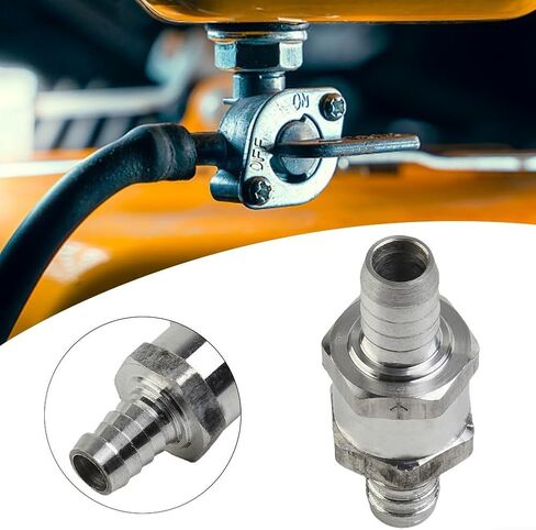 Aluminum Non-Return Check Valve for Fuel, Air, Water, and Bio-Oil Lines – Inline One-Way Valve, 6/8/10/12 mm Tube ID, Silver(12mm) in Saudi Arabia
