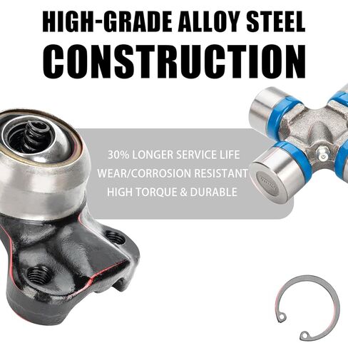 مجموعة وصلات كاردان مزدوجة - مجموعة وصلات U-1310 Series 5-153X مع مقبس 211355X CV مناسب لسيارة جيب شيروكي XJ 1984-2001 وجيب رانجلر TJ 1997-2006 in Kuwait