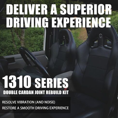 مجموعة وصلات كاردان مزدوجة - مجموعة وصلات U-1310 Series 5-153X مع مقبس 211355X CV مناسب لسيارة جيب شيروكي XJ 1984-2001 وجيب رانجلر TJ 1997-2006 in Kuwait