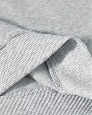 Unisex Solid Color Loose Round Neck Sweatshirt -Gray Casual Sportswear Hoodie Suitable in Saudi Arabia
