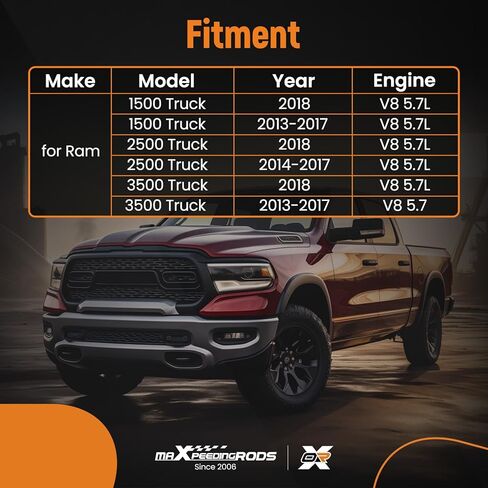 مجموعة مشعب عادم الجانب الأيمن والأيسر من maxpeedingrods 674-685 674-922 101478 53034137AC مع حشية لـ Ram 1500 2013-2017، 2500 2014-2018، 3500 2013-2017، V8 5.7L in Kuwait
