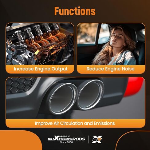 مجموعة مشعب عادم الجانب الأيمن والأيسر من maxpeedingrods 674-685 674-922 101478 53034137AC مع حشية لـ Ram 1500 2013-2017، 2500 2014-2018، 3500 2013-2017، V8 5.7L in Kuwait