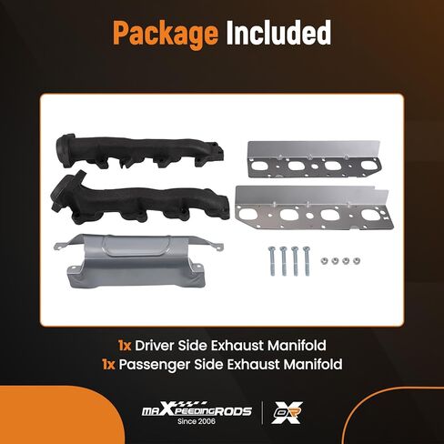 مجموعة مشعب عادم الجانب الأيمن والأيسر من maxpeedingrods 674-685 674-922 101478 53034137AC مع حشية لـ Ram 1500 2013-2017، 2500 2014-2018، 3500 2013-2017، V8 5.7L in Kuwait