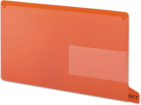 دليل Smead End Tab Poly Out، نمط بجيبين، علامة تبويب الموضع السفلي، حجم قانوني، أحمر، 25 لكل صندوق (63950) in Kuwait