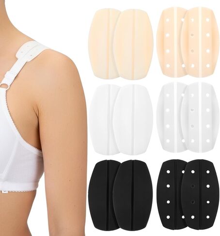 12PCS Silicone Bra Strap Cushion - Anti Slip Bra Strap Holders For Slipping - Keep Bra Straps From Slipping For Women, 3 Colors Universal Fit in Saudi Arabia