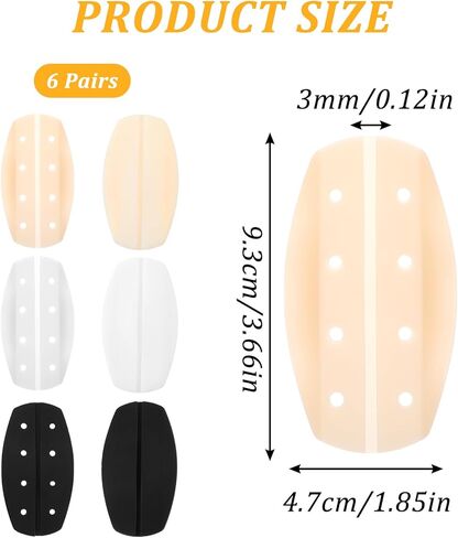 12PCS Silicone Bra Strap Cushion - Anti Slip Bra Strap Holders For Slipping - Keep Bra Straps From Slipping For Women, 3 Colors Universal Fit in Saudi Arabia