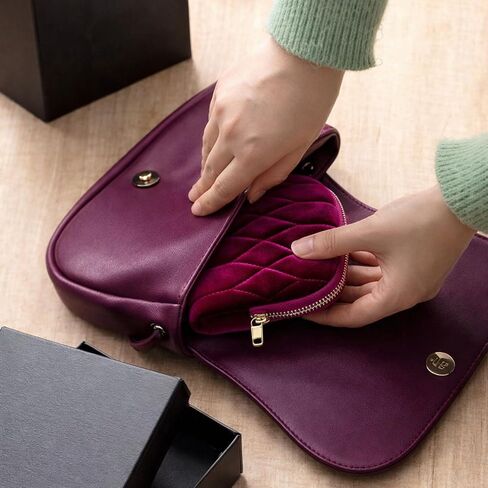 2 Pcs Small Travel Jewelry Case for Women Gift, Mini Travel Jewelry Bag with Zipper, Portable Velvet Case in Saudi Arabia