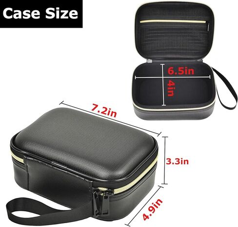 Fireproof Jewelry Travel Case, 8-Pocket Water-resistant Eva Jewelry Organizer Box with Gold Zipper, Black Portable Jewelry Holder for Women for Travel and Home Storage (Case+8 Pockets Only) in Saudi Arabia