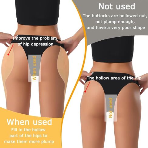 1 Pair Adhesive Silicone Hip Pads for Women Realistic Thick Buttocks Butt Enhancer Lifter Butt Pad Hip Dip Filler Shapewear for Crossdressing in Saudi Arabia