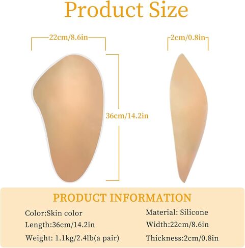 1 Pair Adhesive Silicone Hip Pads for Women Realistic Thick Buttocks Butt Enhancer Lifter Butt Pad Hip Dip Filler Shapewear for Crossdressing in Saudi Arabia