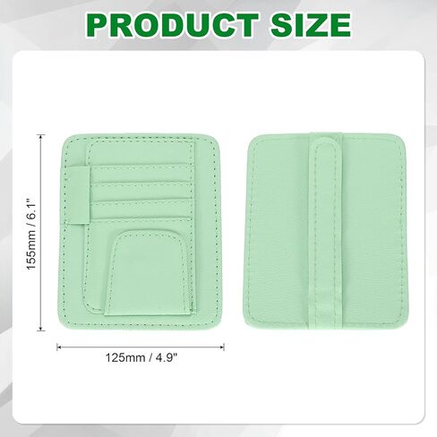 PATIKIL 1 Pcs Car Sun Visor Organizer, 6.1 x 4.9 Inch PU Leather Vehicle Storage Pouch Holder for Sunglasses Card Pen Driver License Car Accessories, Blue in Saudi Arabia