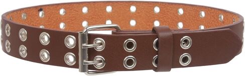 Kids 1" Snap On Two Row Grommets Leather Jean Belt in Saudi Arabia