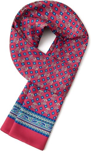 Men‘s Double-Sided Scarf - All-Season Lightweight Shawl & Headwear, Silk-Like, Gift Packed in Saudi Arabia
