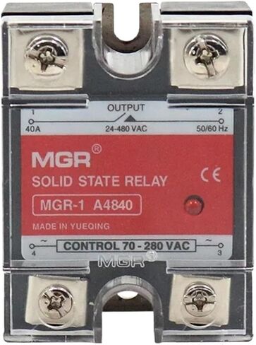 Solid State Relay MGR-1 A4840 SSR-40AA 40A 70-280VAC 24-480VAC AC-AC Single Phase Solid State Relay(MGR-1 A4840) in Saudi Arabia