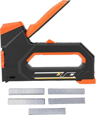 Fafeicy 6 in 1 Heavy Duty Staple Gun Kit Manual Adjustable Power with 1000pcs 6mm Staple for Woodworking Decoration in Saudi Arabia