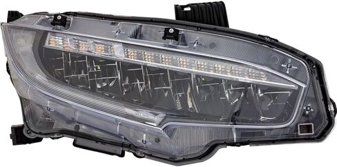 Replacement Headlight (Single - Driver Side) Fits Honda Civic 2019 Coupe Touring (Includes Fender) in Kuwait
