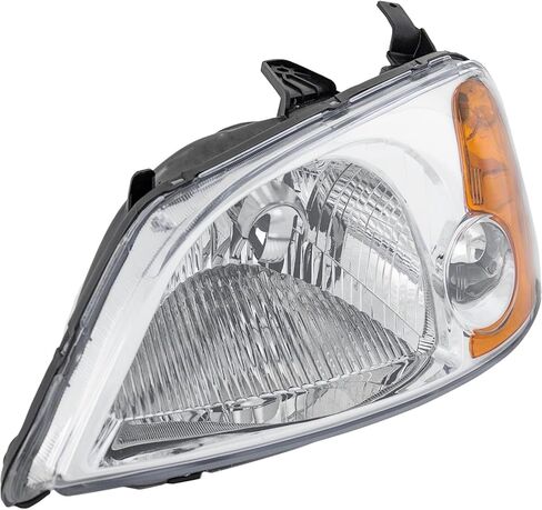 مجموعة المصابيح الأمامية البديلة (جانب السائق والراكب) تناسب سيارة Honda Civic Sedan 2003 1.3L Hybrid - هالوجين مع شبكة مزخرفة in Kuwait