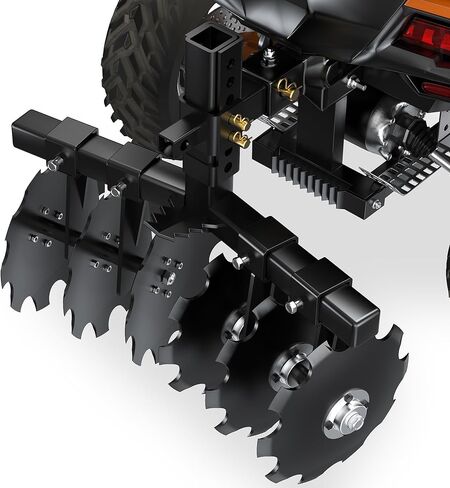 مسلفة محراث قرصية شديدة التحمل مقاس 28 بوصة من AUTOSAVER88 مع جهاز استقبال عالمي 2 بوصة للجرار، ATV، UTV، محراث سحب خلف التربة، الزراعة والحصاد، أسود in Saudi Arabia