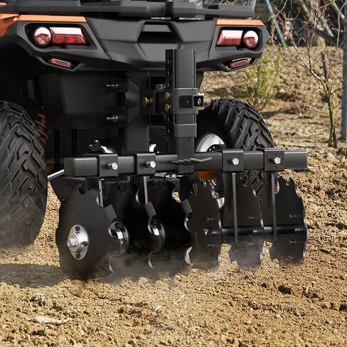 مسلفة محراث قرصية شديدة التحمل مقاس 28 بوصة من AUTOSAVER88 مع جهاز استقبال عالمي 2 بوصة للجرار، ATV، UTV، محراث سحب خلف التربة، الزراعة والحصاد، أسود in Saudi Arabia