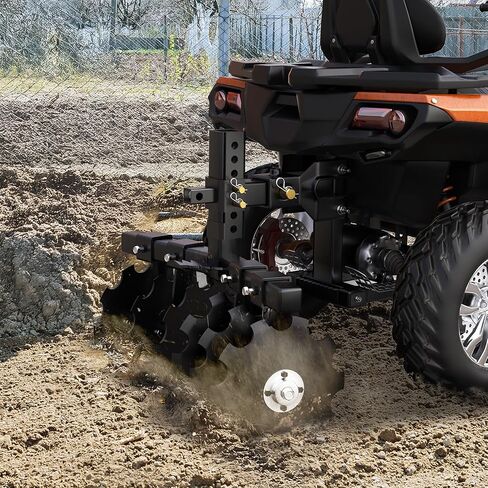 مسلفة محراث قرصية شديدة التحمل مقاس 28 بوصة من AUTOSAVER88 مع جهاز استقبال عالمي 2 بوصة للجرار، ATV، UTV، محراث سحب خلف التربة، الزراعة والحصاد، أسود in Saudi Arabia