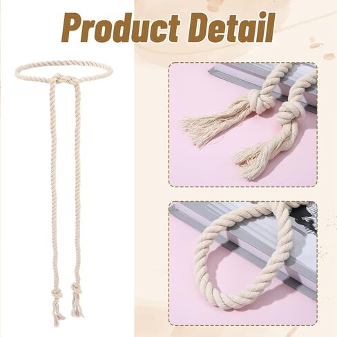 Rope Belt Cotton Braided Woven Gothic Pastor Long Waist Belt with Tassels for Dresses Jeans Jackets Halloween Costumes, Beige in Saudi Arabia