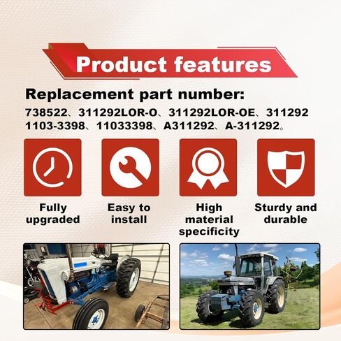 Fuel Shut Off Valve 311292 Compatible With Ford Tractor 900 800 700 600 901 801 701 601 501 4000 2000 4 Cyl Gas Diesel Engine Replace OE 11033398 311292 A311292 738522 in Saudi Arabia