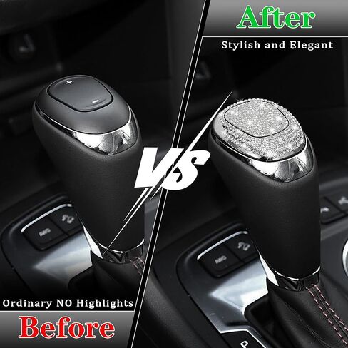 TOMALL Bling Gear Shift Knob Cover Compatible with Chevy Equinox 2018-2020 Cruze 2017-2019 Malibu 2016-2020 Shifter Panel Cover Shift Gear Lever Cover Trim Crystal Bling Decoration for Car Accessories in Saudi Arabia