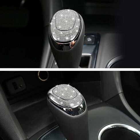 TOMALL Bling Gear Shift Knob Cover Compatible with Chevy Equinox 2018-2020 Cruze 2017-2019 Malibu 2016-2020 Shifter Panel Cover Shift Gear Lever Cover Trim Crystal Bling Decoration for Car Accessories in Saudi Arabia