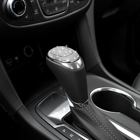 TOMALL Bling Gear Shift Knob Cover Compatible with Chevy Equinox 2018-2020 Cruze 2017-2019 Malibu 2016-2020 Shifter Panel Cover Shift Gear Lever Cover Trim Crystal Bling Decoration for Car Accessories in Saudi Arabia