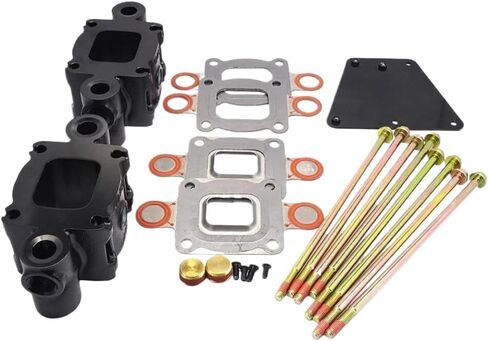 طقم رافعة فاصل عادم مشترك جاف 3 بوصة 864929A2 متوافق مع محرك Mercruiser V6 V8 4.3L 5.0L 5.7L 6.2L 350 357 383 MAG Stroker in Kuwait