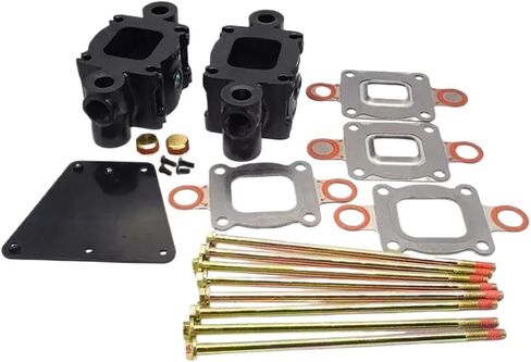 طقم رافعة فاصل عادم مشترك جاف 3 بوصة 864929A2 متوافق مع محرك Mercruiser V6 V8 4.3L 5.0L 5.7L 6.2L 350 357 383 MAG Stroker in Kuwait