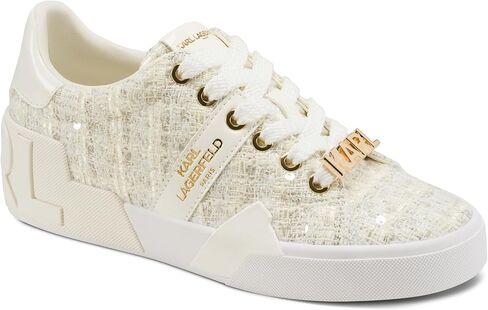 Karl Lagerfeld Womens Mablyn Lace Up Sneaker with Logo Embellishments in Saudi Arabia