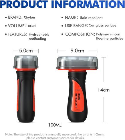 Long Lasting Windshield Glass Water Rain Repellent, Durable Rain Repelling Coating, Hydrophobic Glass Coating for Exterior Windshield, Auto Windows, Mirrors, Shower Doors in Saudi Arabia