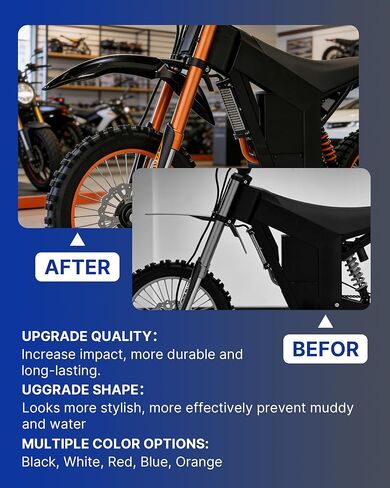 Upgarded Dirt Bike Front Fender for Tuttio Soleil01, CRF50 Style 125CC Pit PRO Trail Dirt Bike, E-Bike mud Guard with Screws, Tutto Upgarded Accessories, Red in Saudi Arabia