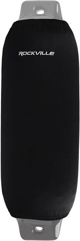 Rockville C8527B غطاء مصد القارب مقاس 8.5 بوصة × 27 بوصة، قماش مطاطي أسود، يناسب مصدات سميكة مقاس 8-9.5 بوصة، خياطة مزدوجة in Kuwait